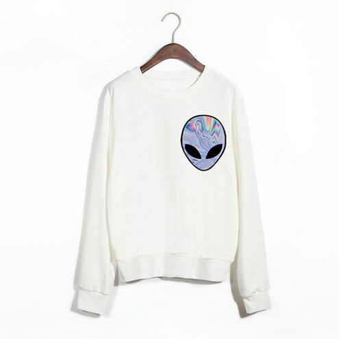 Sweat Alien Femme logo bleu