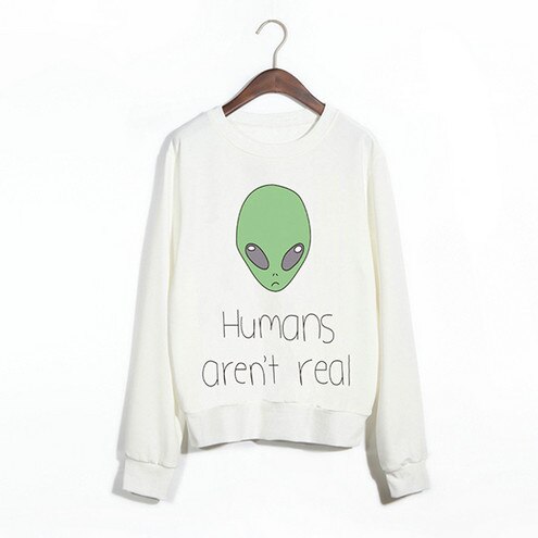 Sweat Alien Femme Humans Are Not Real