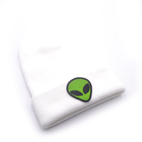 Bonnet Alien unisexe Blanc et Vert