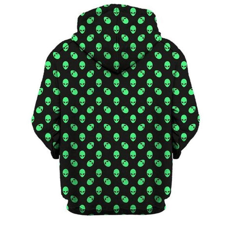 Sweat à capuche Alien Homme noir