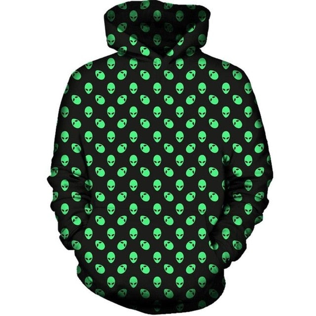 Sweat à capuche Alien Homme noir