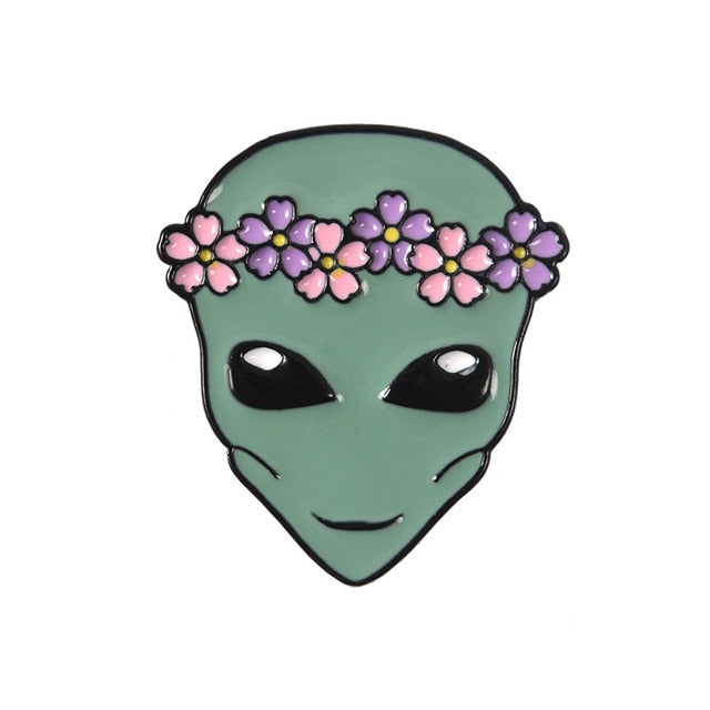 Pin's Alien Fleurs