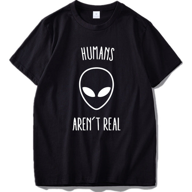 T-shirt Alien Homme Humans Aren't Real