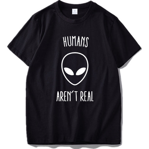 T-shirt Alien Homme Humans Aren't Real