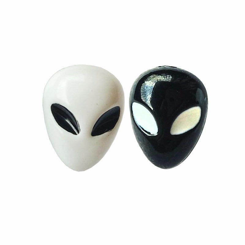 Boucles d'oreille Alien Noir et Blanc