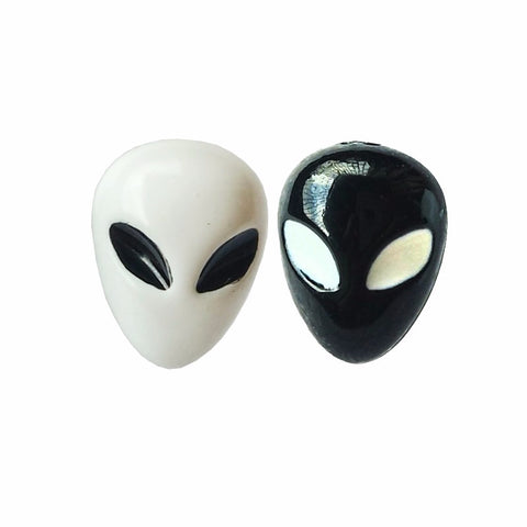 Boucles d'oreille Alien Noir et Blanc