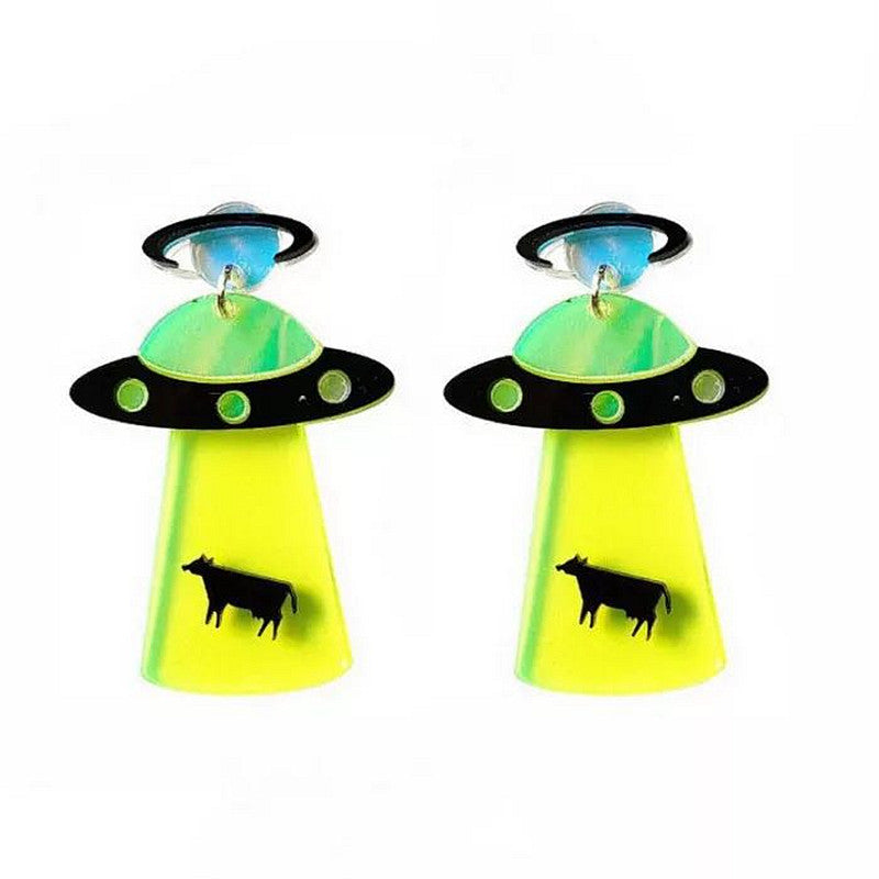 Boucle d'oreille Alien UFO Abduction