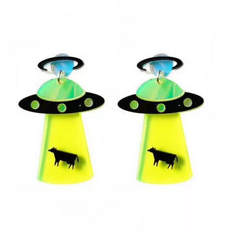 Boucle d'oreille Alien UFO Abduction