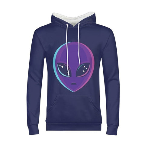 Sweat à capuche Alien Homme Grand logo violet