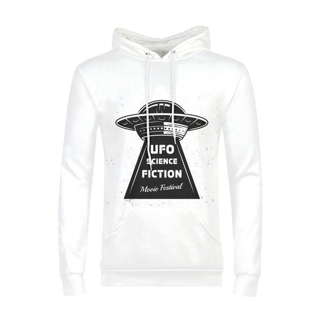 Sweat à capuche Alien Homme UFO Science Fiction