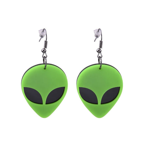 Boucle d'oreille Alien Logo Vert